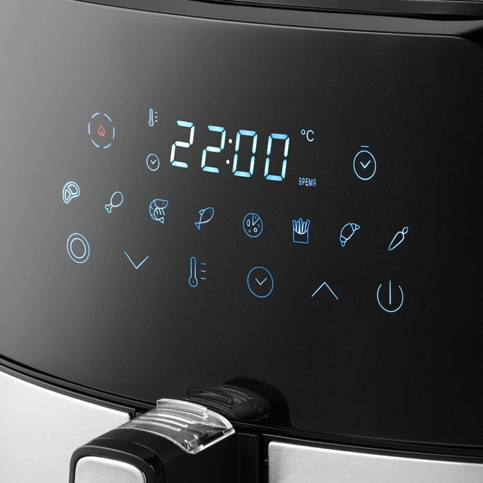 Аэрогриль Kitfort КТ-2239 4.5л 1700Вт черный/серебристый  