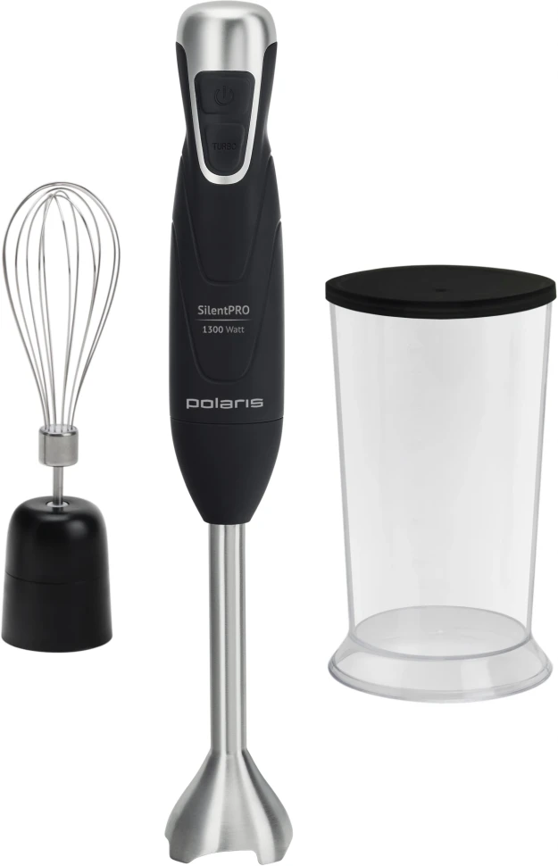 Блендер погружной Polaris PHB 1379 Silent 1300Вт черный/серебристый  