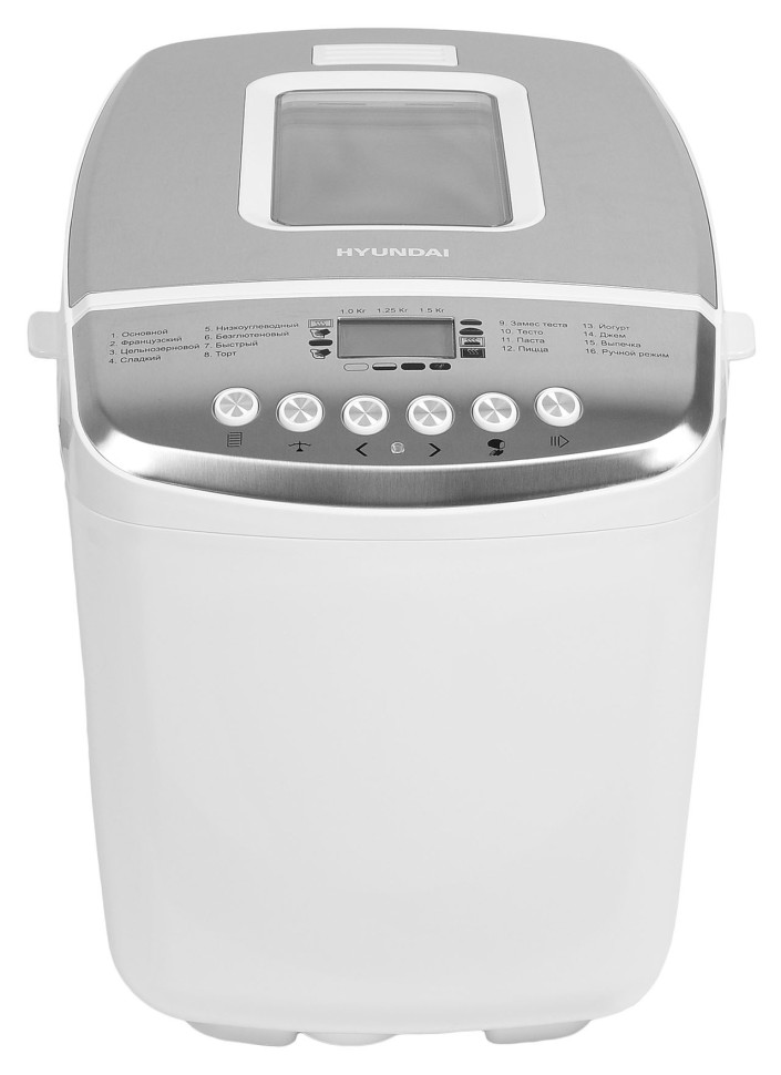 Хлебопечь Hyundai HYBM-M0815 850Вт белый/серебристый  