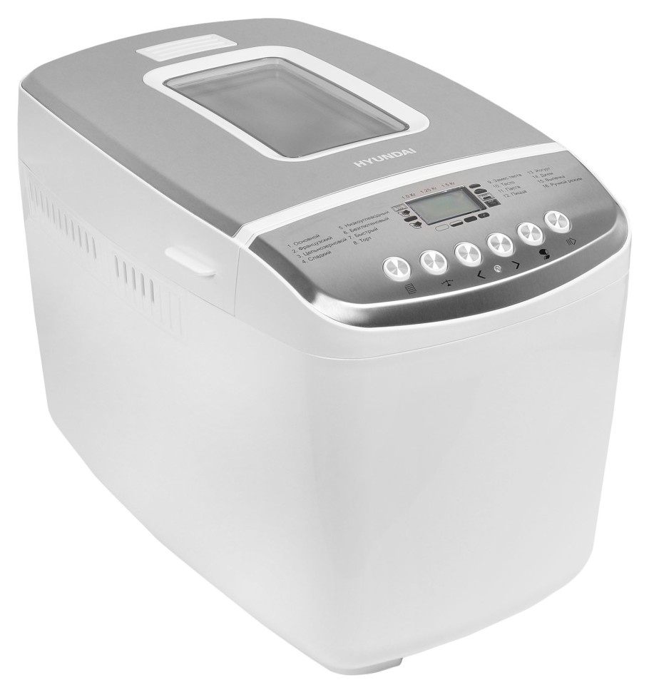 Хлебопечь Hyundai HYBM-M0815 850Вт белый/серебристый  