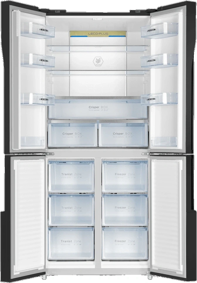 Холодильник Maunfeld MFF181NFSB 3-хкамерн. черный глянц. инвертер