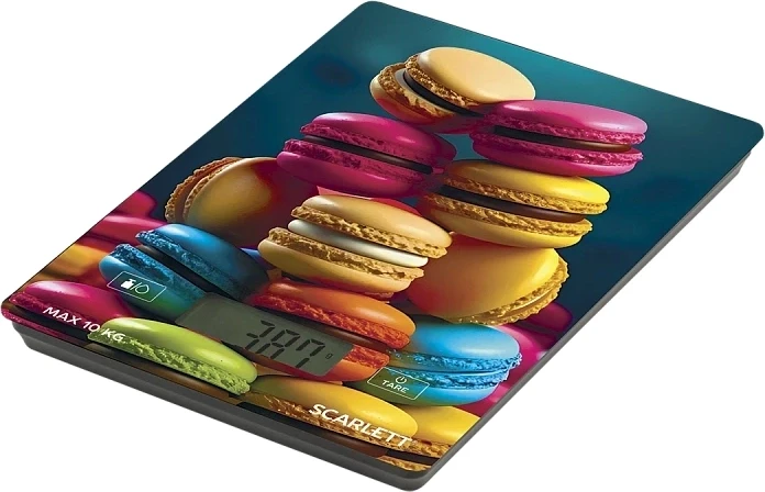 Весы кухонные электронные Scarlett SC-KS57P82 макс.вес:10кг синий/макаруны  