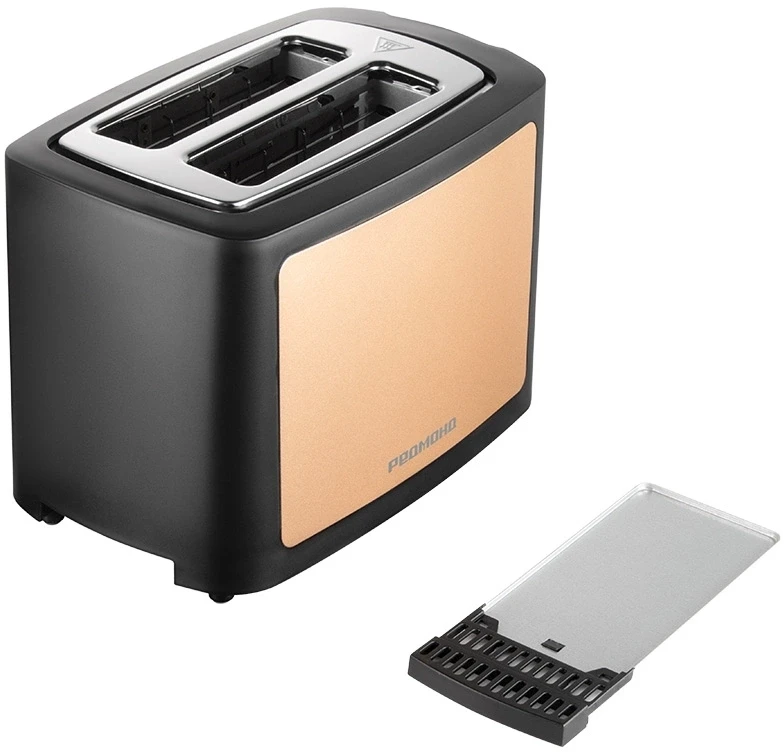 Тостер Редмонд T901 900Вт черный/бронзовый