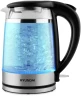 Чайник электрический Hyundai HYK-G3036 1.7л. 2200Вт черный/прозрачный корпус: стекло/пластик  