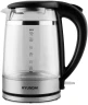 Чайник электрический Hyundai HYK-G3036 1.7л. 2200Вт черный/прозрачный корпус: стекло/пластик  