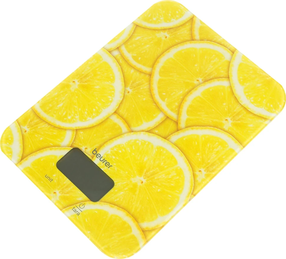 Весы кухонные электронные Beurer KS19 lemon макс.вес:5кг рисунок