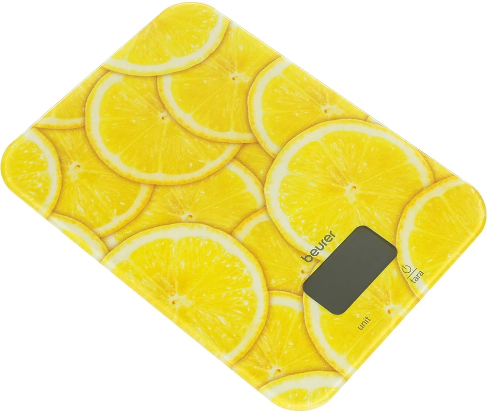 Весы кухонные электронные Beurer KS19 lemon макс.вес:5кг рисунок