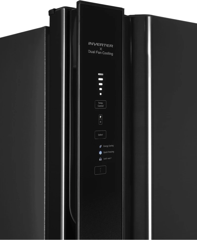 Холодильник Hitachi R-V660PUC7-1 BBK 2-хкамерн. черный бриллиант глянц. инвертер  