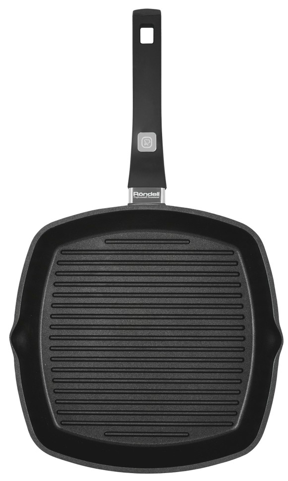 Сковорода-гриль Rondell Escurion Grey RDA-1124 квадратная 28см покрытие: TriTitan ручка несъемная (без крышки) серый  