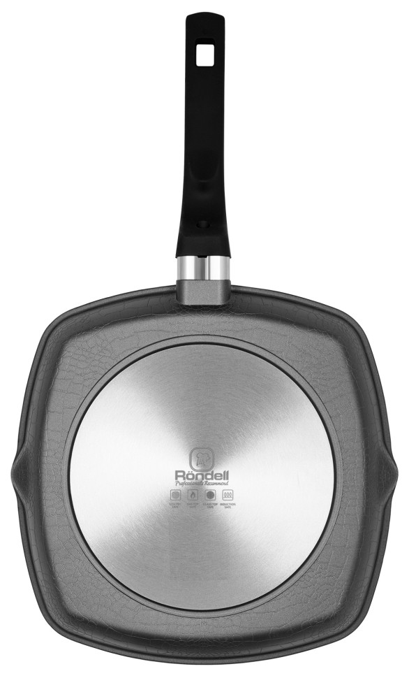 Сковорода-гриль Rondell Escurion Grey RDA-1124 квадратная 28см покрытие: TriTitan ручка несъемная (без крышки) серый  