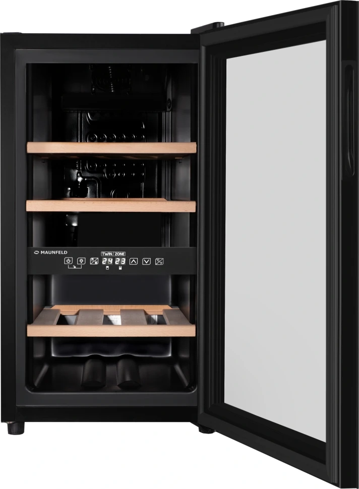 Винный шкаф Maunfeld MFWC-50D16 2-хкамерн. черный