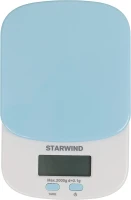 Весы кухонные электронные Starwind SSK2156 макс.вес:2кг голубой