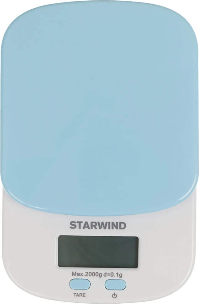 Весы кухонные электронные Starwind SSK2156 макс.вес:2кг голубой  