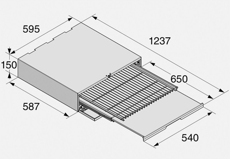 Выдвижная полка с корзиной для белья Asko HDB1153T