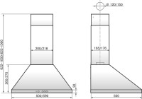 Вытяжка каминная Elikor Вента 60П-650-К3Д кремовый управление: кнопочное (1 мотор)