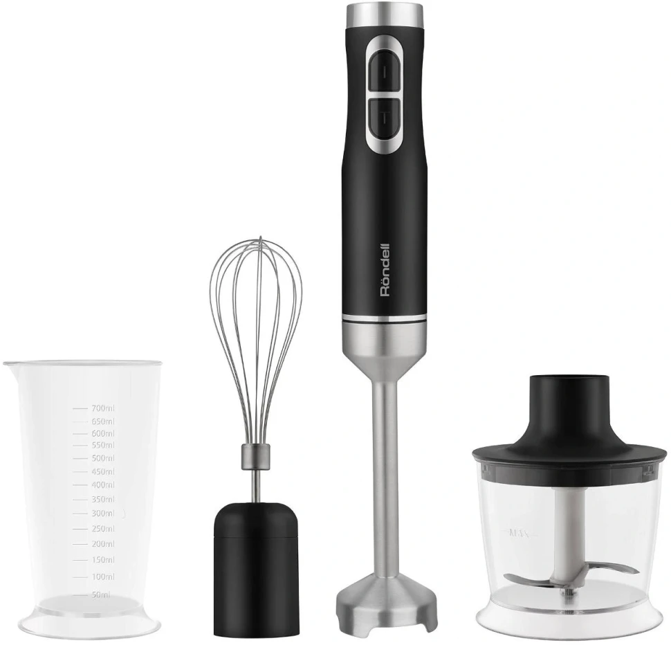 Блендер погружной Rondell RDE-1309 1200Вт серебристый/черный  