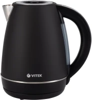 Чайник электрический Vitek VT-1161 1.7л. 2200Вт черный корпус: сталь