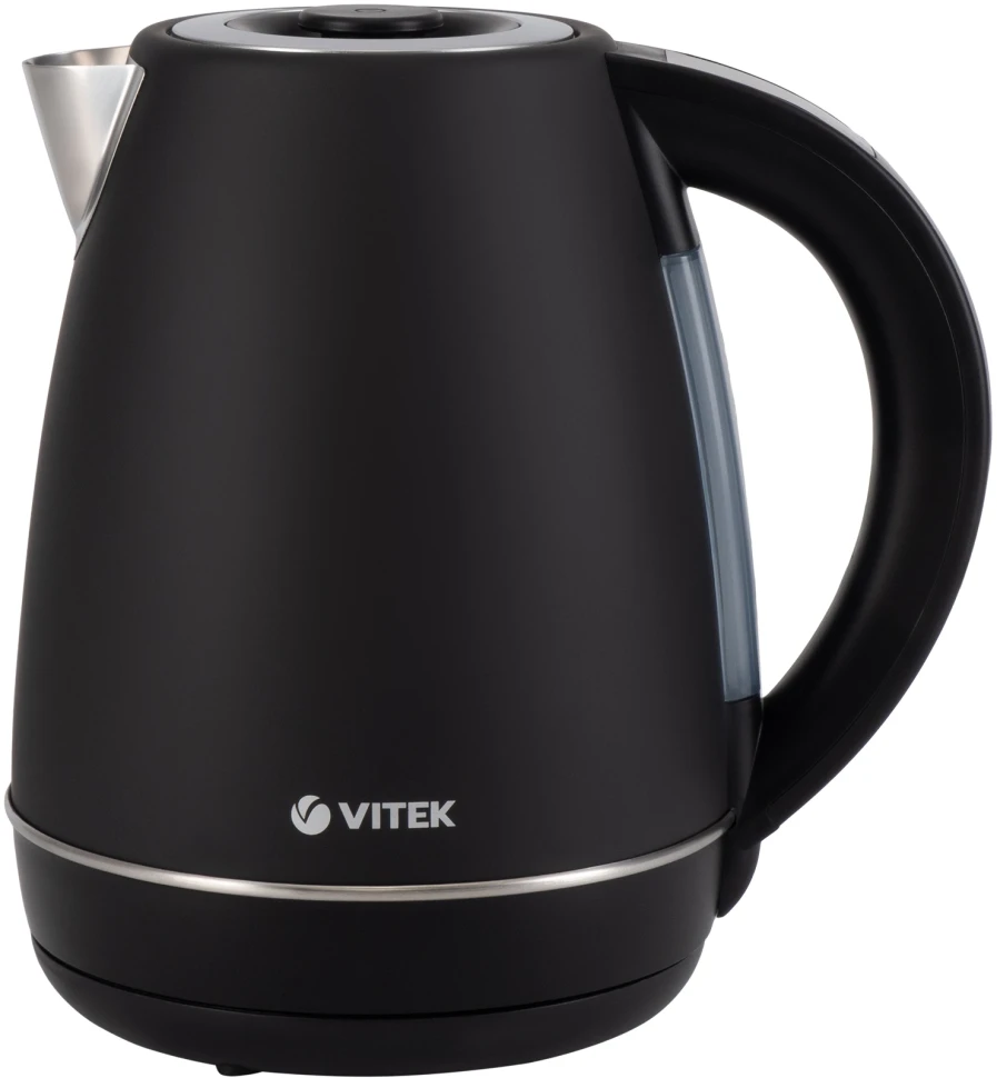 Чайник электрический Vitek VT-1161 1.7л. 2200Вт черный корпус: сталь  