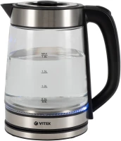 Чайник электрический Vitek VT-1179 1.8л. 2200Вт серебристый корпус: стекло/металл