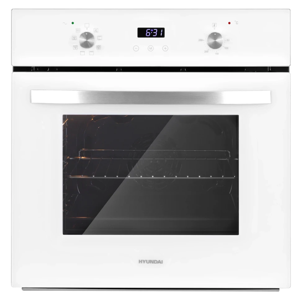 Духовой шкаф Электрический Hyundai HEO 6647 WG белый/серебристый