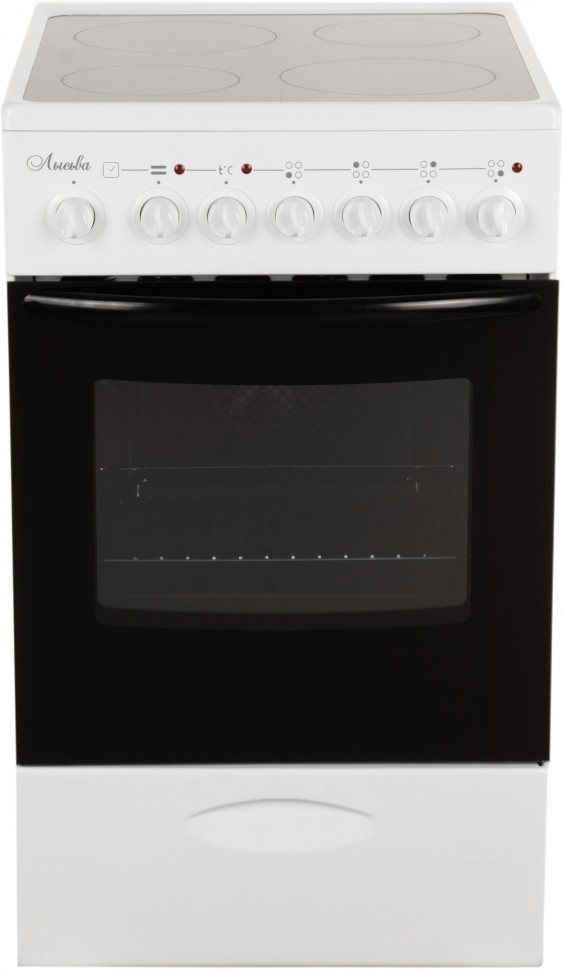 Плита Электрическая Лысьва EF4006MK00 белый стеклокерамика (без крышки)  