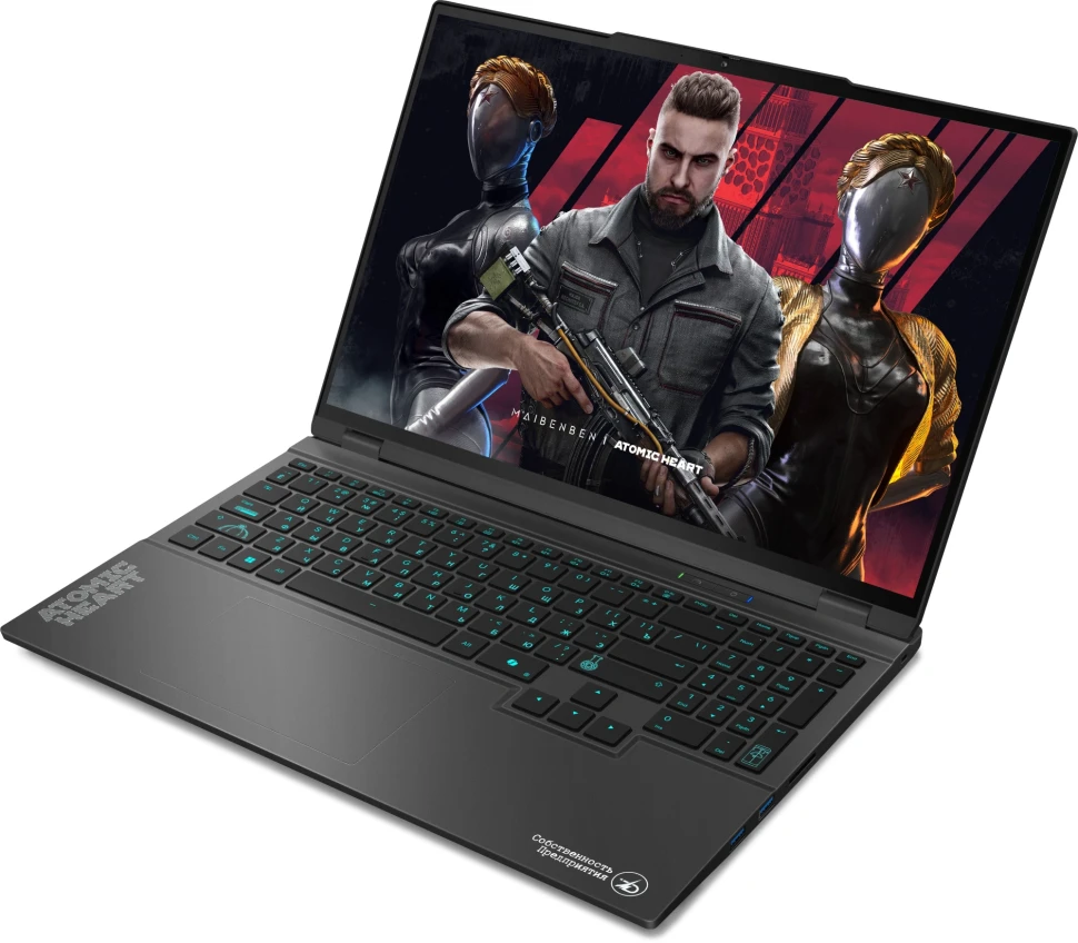 Ноутбук Maibenben X16B-R98956 Ryzen 9 8940HX 16Gb SSD1Tb NVIDIA GeForce RTX 5060 8Gb 16" IPS QHD+ (2560x1600) Windows 11 black WiFi BT Cam 4100mAh (X16B-R98956GQSHBRE3)  