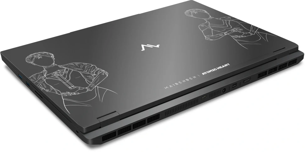 Ноутбук Maibenben X16B-R98956 Ryzen 9 8940HX 16Gb SSD1Tb NVIDIA GeForce RTX 5060 8Gb 16" IPS QHD+ (2560x1600) Windows 11 black WiFi BT Cam 4100mAh (X16B-R98956GQSHBRE3)  