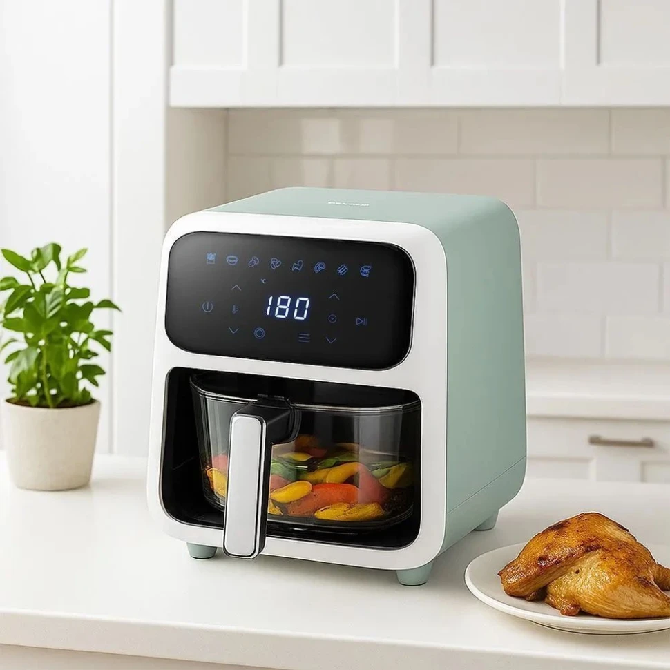 Аэрогриль Kitfort КТ-8147 4л 1800Вт серый/белый