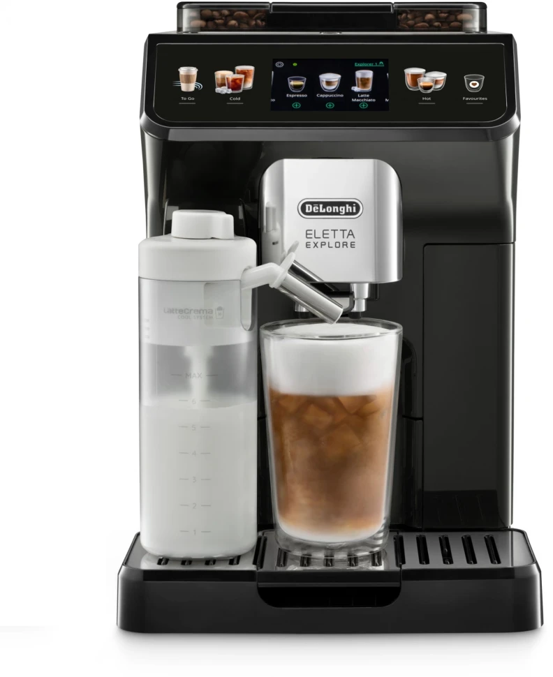 Кофемашина Delonghi Eletta Explore ECAM450.55.G 1450Вт серебристый/черный  