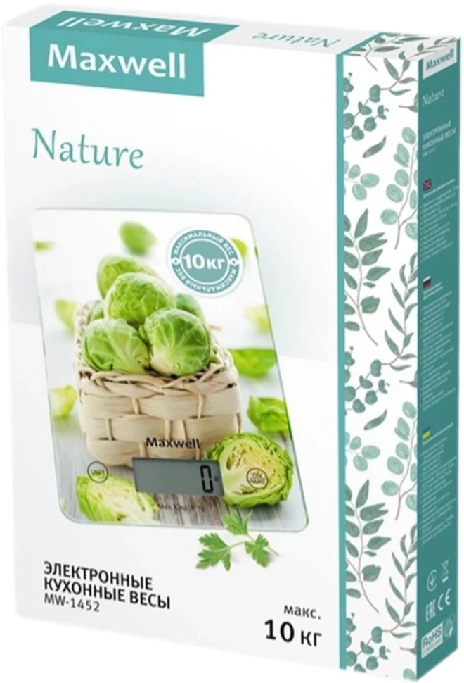 Весы кухонные электронные Maxwell Nature MW-1452 макс.вес:5кг рисунок  