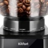 Кофемолка Kitfort КТ-7517 165Вт сист.помол.:жернова вместим.:275гр черный/серебристый  