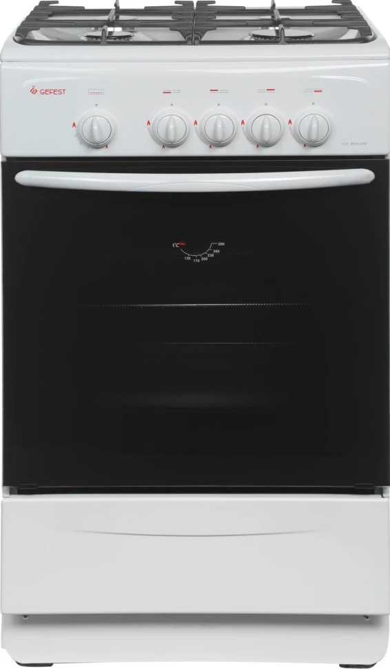 Плита Газовая Gefest CG 50М02 К73 белый (без крышки) реш.чугун