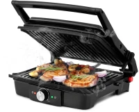 Электрогриль Kitfort КТ-1656 2000Вт черный/серебристый  