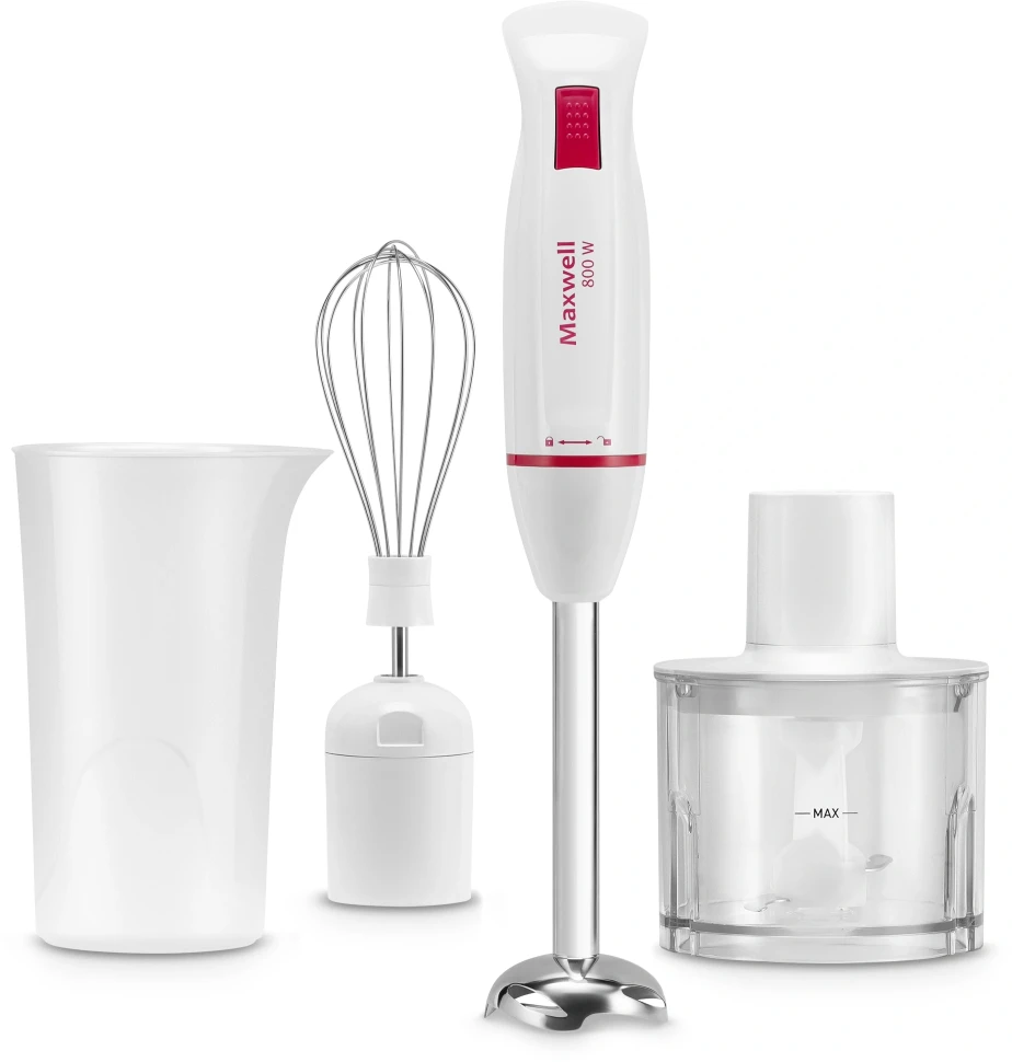 Блендер погружной Maxwell MW-1172 800Вт белый  