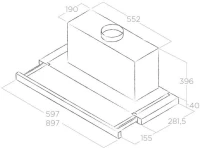 Вытяжка встраиваемая Elica Elite 35 GRIX/A/90 серебристый управление: кнопочное (1 мотор)