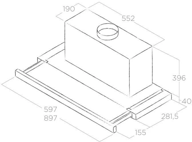 Вытяжка встраиваемая Elica Elite 35 GRIX/A/90 серебристый управление: кнопочное (1 мотор)  
