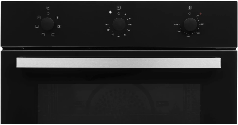 Духовой шкаф Электрический Hyundai HEO 6631 BG черное стекло