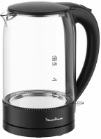 Чайник электрический Moulinex BY1S08F0 1.7л. 2200Вт черный/прозрачный корпус: стекло/пластик