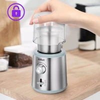 Кофемолка Kitfort КТ-7250 200Вт сист.помол.:ротац.нож вместим.:200гр нержавеющая сталь/голубой