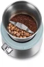 Кофемолка Kitfort КТ-7250 200Вт сист.помол.:ротац.нож вместим.:200гр нержавеющая сталь/голубой  