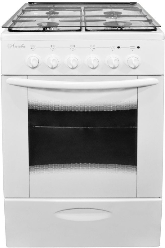 Плита Комбинированная Лысьва ЭГ 4к01 МС-2у белый (стеклянная крышка)