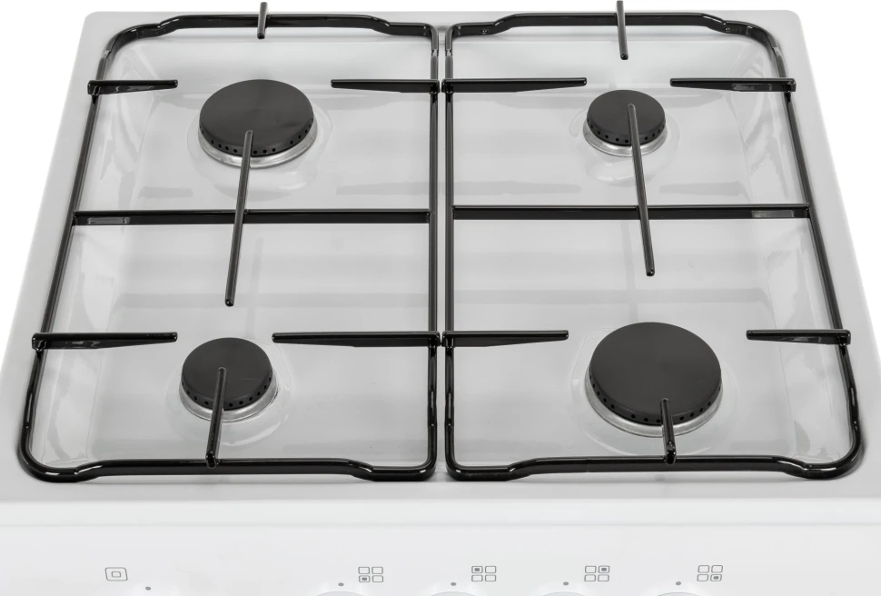 Плита Газовая Darina S GM 441 001 W белый/черный (без крышки) реш.сталь  