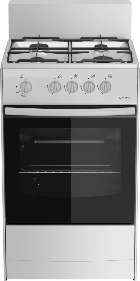 Плита Газовая Darina S GM 441 001 W белый/черный (без крышки) реш.сталь  