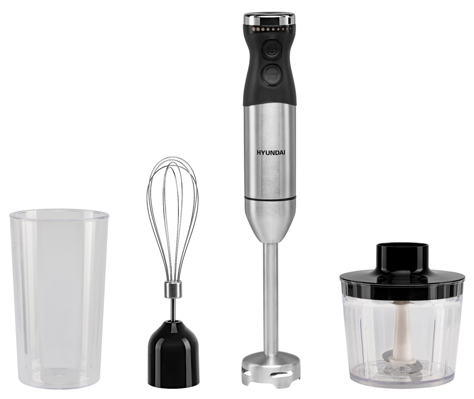 Блендер погружной Hyundai HYB-H3824 800Вт серебристый/черный  