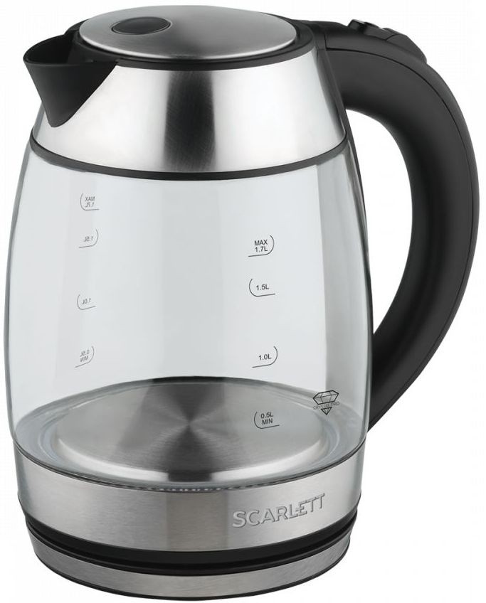 Чайник электрический Scarlett SC-EK27G94 1.7л. 2200Вт нержавеющая сталь корпус: стекло/металл (EK27G94)  