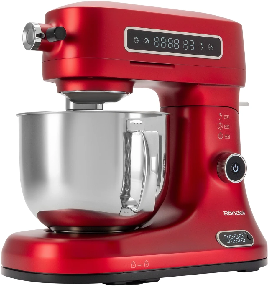 Кухонная машина Rondell RDE-KM900 планетар.вращ. 1900Вт красное вино