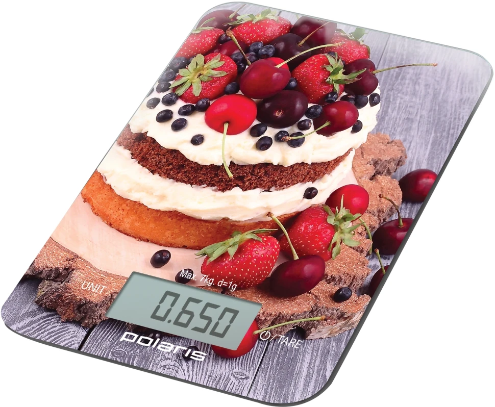 Весы кухонные электронные Polaris PKS 0742DG макс.вес:7кг рисунок
