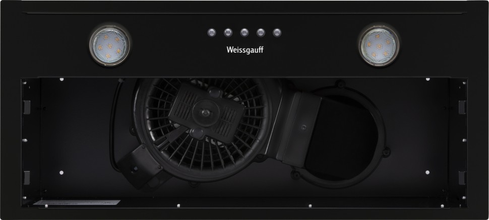 Вытяжка встраиваемая Weissgauff ALPHA 60 PB BL черный управление: кнопочное (1 мотор)  