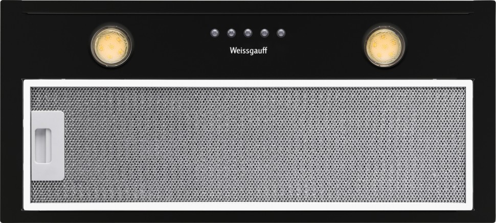 Вытяжка встраиваемая Weissgauff ALPHA 60 PB BL черный управление: кнопочное (1 мотор)  