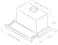 Вытяжка встраиваемая Elica Elite 14 Lux GRVT/A/90 серый/стекло черное управление: кнопочное (1 мотор)